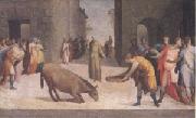 Domenico Beccafumi St Anthony and the Miracle of the Mule (mk05) oil painting